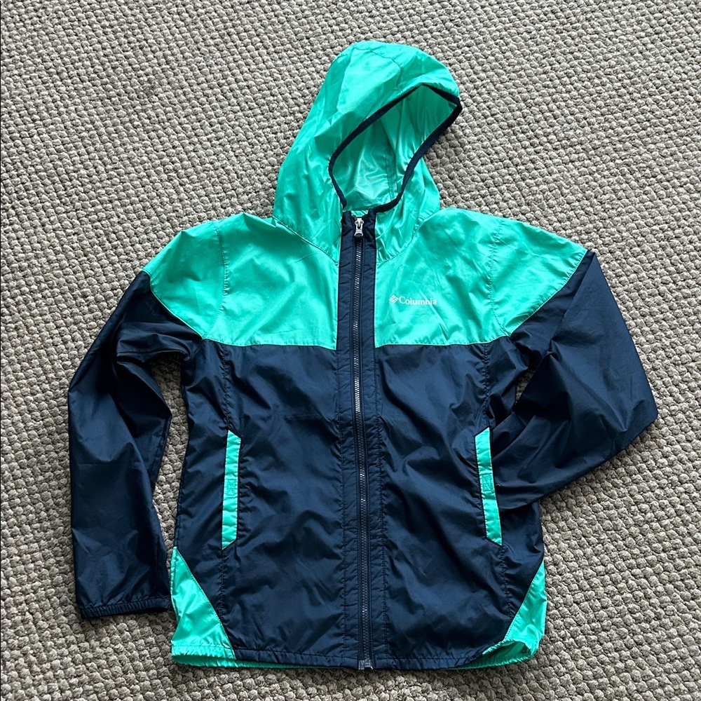 Columbia Kids' Teal and Navy Raincoat